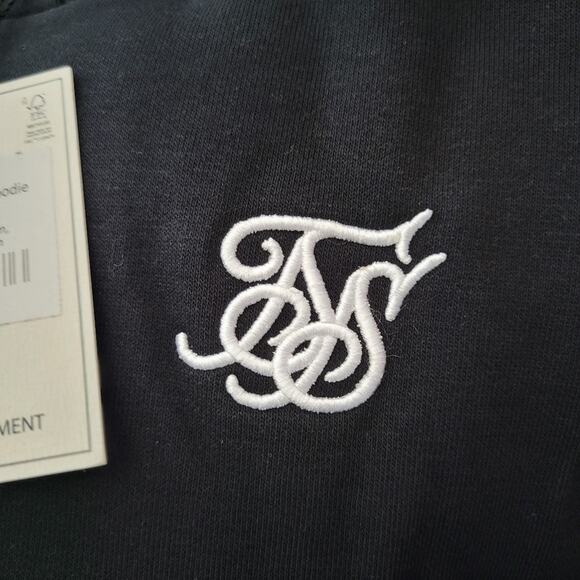 SikSilk youth overhead hoodie in black Size 15 - Picture 7 of 14